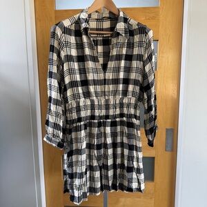 Zara Monochrome Checkered Dress